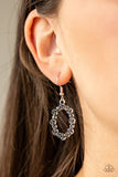 Rosy Royal - Silver Earrings - Paparazzi Accessories Earrings Bedazzle Me Pretty Mobile Fashion Boutique