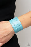 Rosy Wrap Up - Blue Bracelet - Paparazzi Accessories Bracelet Bedazzle Me Pretty Mobile Fashion Boutique