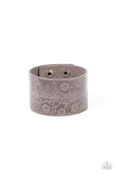 Rosy Wrap Up - Silver Bracelet - Paparazzi Accessories Bracelet Bedazzle Me Pretty Mobile Fashion Boutique