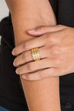 Rough Around The Edges - Gold Ring - Paparazzi Accessories Ring Bedazzle Me Pretty Mobile Fashion Boutique
