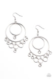 Roundabout Radiance - Silver Earrings - Paparazzi Accessories Earrings Bedazzle Me Pretty Mobile Fashion Boutique