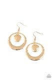 Rounded Radiance - Gold Earrings - Paparazzi Accessories Earrings Bedazzle Me Pretty Mobile Fashion Boutique