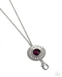 Rounded Reign - Pink Lanyard - Paparazzi Accessories Lanyard Bedazzle Me Pretty Mobile Fashion Boutique