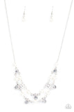 Royal Announcement - White Necklace - Paparazzi Accessories Necklace Bedazzle Me Pretty Mobile Fashion Boutique