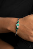 Royal Demands - Green Bracelet - Paparazzi Accessories Bracelet Bedazzle Me Pretty Mobile Fashion Boutique