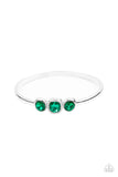 Royal Demands - Green Bracelet - Paparazzi Accessories Bracelet Bedazzle Me Pretty Mobile Fashion Boutique
