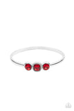 Royal Demands - Red Bracelet - Paparazzi Accessories Bracelet Bedazzle Me Pretty Mobile Fashion Boutique