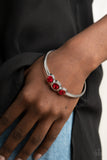 Royal Demands - Red Bracelet - Paparazzi Accessories Bracelet Bedazzle Me Pretty Mobile Fashion Boutique