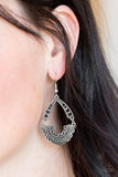 Royal Engagement - Black Earrings - Paparazzi Accessories Earrings Bedazzle Me Pretty Mobile Fashion Boutique