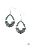 Royal Engagement - Blue Earrings - Paparazzi Accessories Earrings Bedazzle Me Pretty Mobile Fashion Boutique