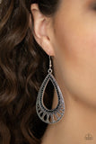 Royal Finesse - Black Earrings - Paparazzi Accessories Earrings Bedazzle Me Pretty Mobile Fashion Boutique