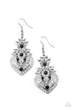 Royal Hustle - Black Earrings - Paparazzi Accessories Earrings Bedazzle Me Pretty Mobile Fashion Boutique