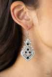 Royal Hustle - Blue Earrings - Paparazzi Accessories Earrings Bedazzle Me Pretty Mobile Fashion Boutique