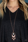 Royal Iridescence - Copper Necklace - Paparazzi Accessories Necklace Bedazzle Me Pretty Mobile Fashion Boutique