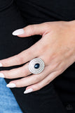 Royal Ranking - Blue Ring - Paparazzi Accessories Ring Bedazzle Me Pretty Mobile Fashion Boutique