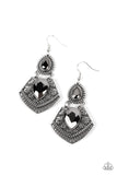 Royal Remix - Silver Earrings - Paparazzi Accessories Earrings Bedazzle Me Pretty Mobile Fashion Boutique