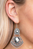 Royal Remix - Silver Earrings - Paparazzi Accessories Earrings Bedazzle Me Pretty Mobile Fashion Boutique