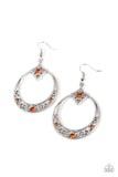 Royal Resort - Orange Earrings - Paparazzi Accessories Earrings Bedazzle Me Pretty Mobile Fashion Boutique