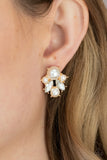 Royal Reverie - Gold Post Earrings - Paparazzi Accessories Post Earrings Bedazzle Me Pretty Mobile Fashion Boutique