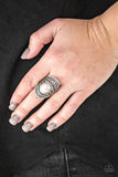 Royal Roamer - Silver Ring - Paparazzi Accessories Ring Bedazzle Me Pretty Mobile Fashion Boutique