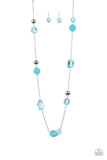Royal Roller - Blue Necklace - Paparazzi Accessories Necklace Bedazzle Me Pretty Mobile Fashion Boutique