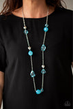 Royal Roller - Blue Necklace - Paparazzi Accessories Necklace Bedazzle Me Pretty Mobile Fashion Boutique