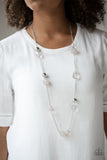 Royal Roller - Silver Necklace - Paparazzi Accessories Necklace Bedazzle Me Pretty Mobile Fashion Boutique