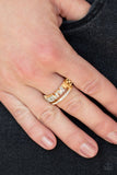 Royal Treasure Chest - Gold Ring - Paparazzi Accessories Ring Bedazzle Me Pretty Mobile Fashion Boutique