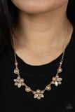 Royally Ever After - Brown Necklace - Paparazzi Accessories Necklace Bedazzle Me Pretty Mobile Fashion Boutique