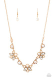 Royally Ever After - Gold Necklace - Paparazzi Accessories Necklace Bedazzle Me Pretty Mobile Fashion Boutique