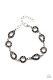 Royally Refined - Black Bracelet - Paparazzi Accessories Bracelet Bedazzle Me Pretty Mobile Fashion Boutique