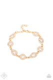 Royally Refined - Gold Bracelet - Paparazzi Accessories Bracelet Bedazzle Me Pretty Mobile Fashion Boutique