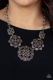 Royally Romantic - Brown Necklace - Paparazzi Accessories Necklace Bedazzle Me Pretty Mobile Fashion Boutique