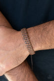 Rugged Pioneer - Brown Bracelet - Paparazzi Accessories Bracelet Bedazzle Me Pretty Mobile Fashion Boutique