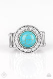 Rugged Radiance - Blue Ring - Paparazzi Accessories Ring Bedazzle Me Pretty Mobile Fashion Boutique