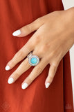Rugged Radiance - Blue Ring - Paparazzi Accessories Ring Bedazzle Me Pretty Mobile Fashion Boutique