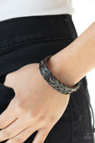 Rugged Rancher - Black Bracelet - Paparazzi Accessories Bracelet Bedazzle Me Pretty Mobile Fashion Boutique