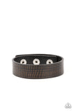 Rugged Reputation - Black Bracelet - Paparazzi Accessories Bracelet Bedazzle Me Pretty Mobile Fashion Boutique