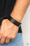 Rugged Reputation - Black Bracelet - Paparazzi Accessories Bracelet Bedazzle Me Pretty Mobile Fashion Boutique