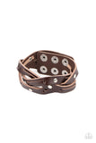 Rugged Roundup - Brown Bracelet - Paparazzi Accessories Bracelet Bedazzle Me Pretty Mobile Fashion Boutique