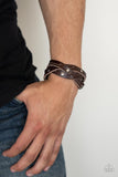 Rugged Roundup - Brown Bracelet - Paparazzi Accessories Bracelet Bedazzle Me Pretty Mobile Fashion Boutique