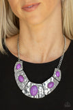 RULER In Favor - Purple Necklace - Paparazzi Accessories Necklace Bedazzle Me Pretty Mobile Fashion Boutique