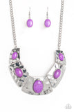 RULER In Favor - Purple Necklace - Paparazzi Accessories Necklace Bedazzle Me Pretty Mobile Fashion Boutique