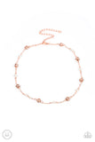Rumored Romance - Copper Necklace - Paparazzi Accessories Necklace Bedazzle Me Pretty Mobile Fashion Boutique