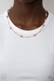 Rumored Romance - Copper Necklace - Paparazzi Accessories Necklace Bedazzle Me Pretty Mobile Fashion Boutique