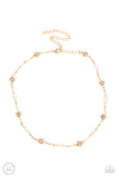 Rumored Romance - Gold Necklace - Paparazzi Accessories Necklace Bedazzle Me Pretty Mobile Fashion Boutique