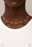Rumored Romance - Gold Necklace - Paparazzi Accessories Necklace Bedazzle Me Pretty Mobile Fashion Boutique