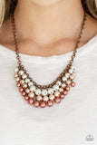 Run For The HEELS! - Copper Necklace - Paparazzi Accessories Necklace Bedazzle Me Pretty Mobile Fashion Boutique