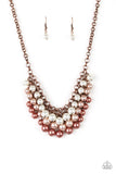 Run For The HEELS! - Copper Necklace - Paparazzi Accessories Necklace Bedazzle Me Pretty Mobile Fashion Boutique