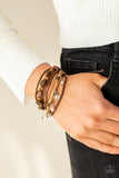 Run The Rapids - Brown Bracelet - Paparazzi Accessories Bracelet Bedazzle Me Pretty Mobile Fashion Boutique